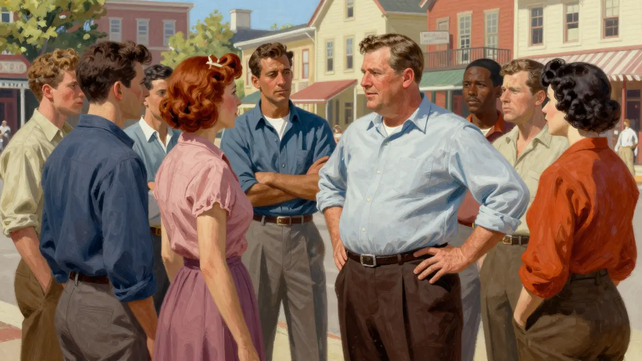 People in a classic town square setting illustrating metabolic risk factors